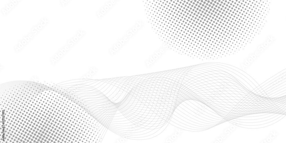 Poster abstract modern gradient white and grey background with halftone dots pattern design. vector illustr