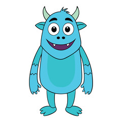 A playful, friendly monster with big eyes, a goofy grin, and soft, colorful fur—always ready for hugs, laughs, and fun adventures with kids and creatures alike!
