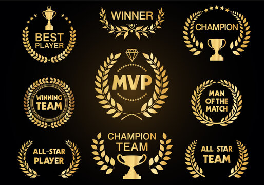 Sport Awards and best nominee award golden laurel wreaths