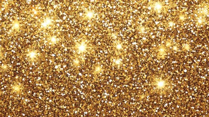 Golden Glitter Bokeh Background with Sparkling Light