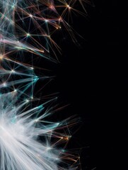 Obraz premium Colorful Abstract Light Patterns on Black