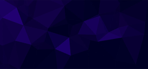 Deep blue abstract polygon background, geometric facets create texture