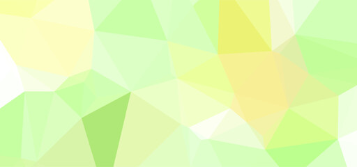 Abstract geometric polygonal pattern, shades of green and yellow