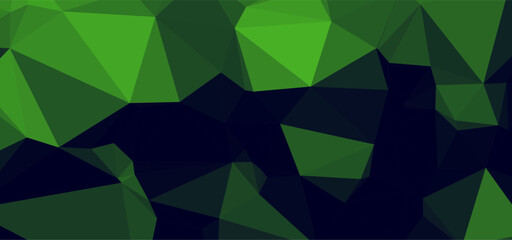 Green & dark blue polygonal abstract