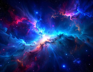 Obraz premium Stunning Outer Space Universe Background – Stars, Nebulae & Galaxies