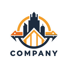 Obraz premium Abstract company logo with urban and reptilian visual elements