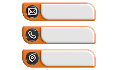 Obraz premium 3D Realistic button with icon