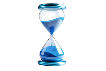Time Management: Blue Hourglass Representing Time Passing isolated on transparent background png