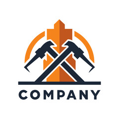 Mining Company Logo Design with Pickaxes and Bold Typography