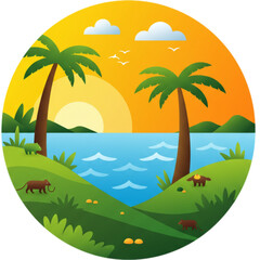 Obraz premium palm tree on the beach