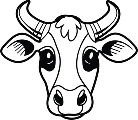 cow cartoon isolated on white