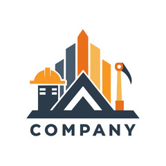 Obraz premium Construction and building company logo design with modern elements