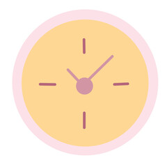 Clock Icon with Pink Border PNG Clipart