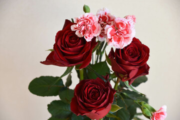 薔薇とカーネーション