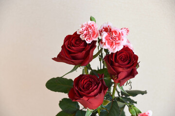 薔薇とカーネーション