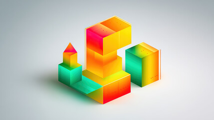 Obraz premium Abstract geometric shapes with clean lines, symbolizing modern business innovation and simplicity