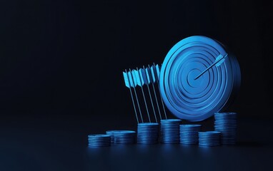 3d render of a waved service label on vintage background