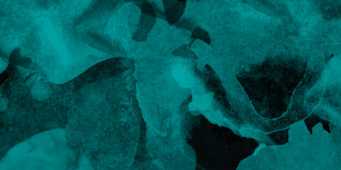 Dark Emerald blue Watercolor Abstract Texture High-Resolution Wallpaper smooth grungy smokey light pastel colors ink glow. Teal color powder explosion