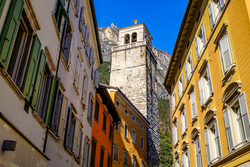 famous old town of Riva del Garda - Italia