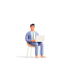 Businessman at Work - Stylish 3D Vector Art for Branding