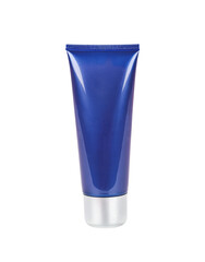 Blue tube. Isolated on transparent background