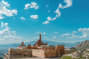 Ishak Pasha Palace. A stunning view of the palace and a distant shot of the clouds. Ishak Pasha...