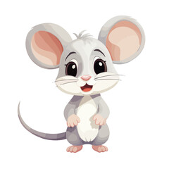 Fototapeta premium Adorable Cartoon Mouse Vector Illustration for Various Design Projects