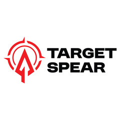 target spear flat minimalist logo design