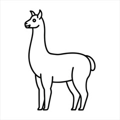 Fototapeta premium Line art of llama.