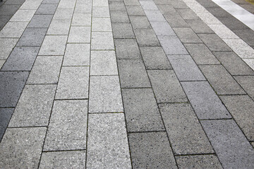Pavement brickwork in Tokyo Japan