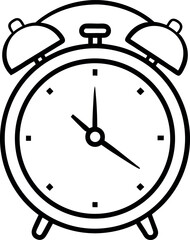 Ringing Alarm Clock Illustration Time Management Wake Up Call and Deadline Concept