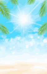 summer background beatiful sunset, Summer Fruits Pattern – Watermelon, Pineapple, and Citrus Vector - Cute Summer Elements Set – Sunglasses, Ice Cream, and Flip Flops