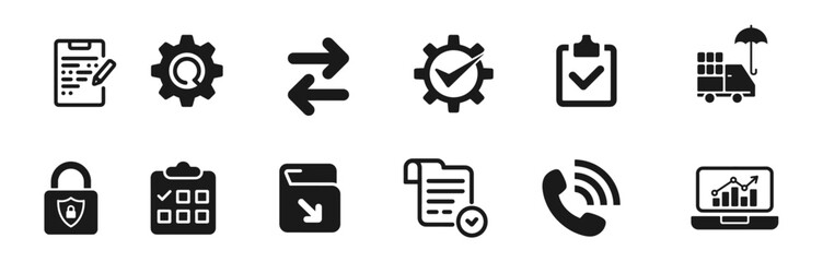 Essential outline icon collectionVector