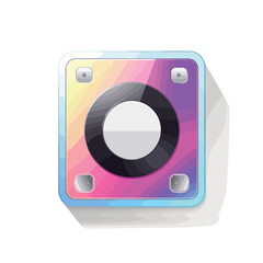 Fototapeta premium Modern Music Player Icon Vector Illustration for Graphic Design Projects