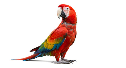 Obraz premium Macaw ara parrot isolated on white background
