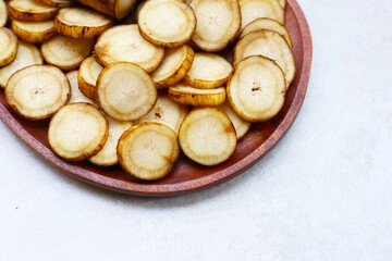 Fresh burdock roots or gobo roots
