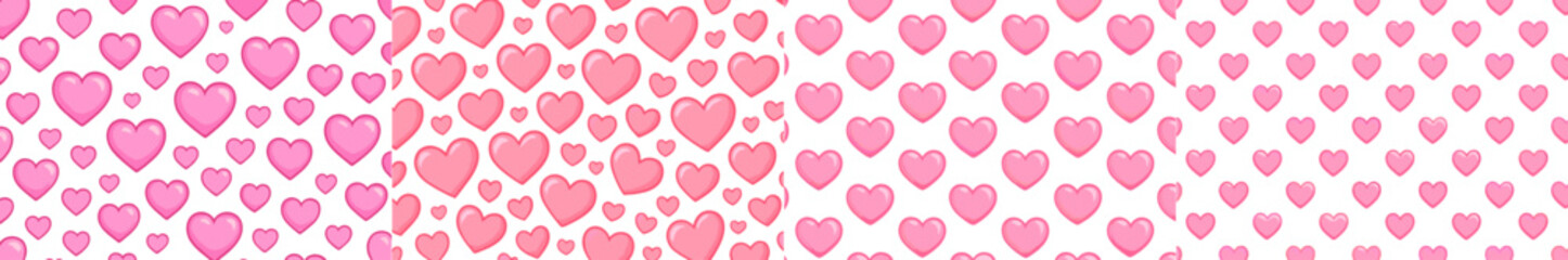Background of pink hearts creating a playful and romantic atmosphere for various occasions