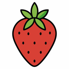 Strawberry illustration design isolated on white background