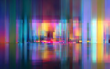 Vibrant Abstract Colorful Light Reflections