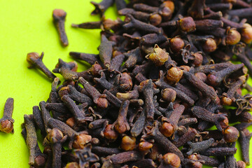 A spice of dried cloves, herbal medicine plant