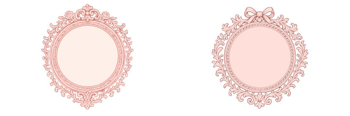 Decorative vintage frames with intricate floral designs perfect for showcasing art and photographs