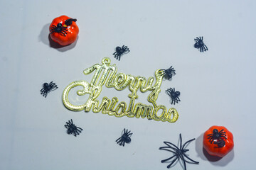 Background with a Christmas and Halloween theme with white nuances