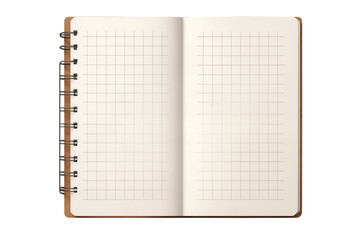 Blank Notebook: Open Spiral Bound Journal with Grid Paper for Planning & Note-Taking isolated on transparent background png