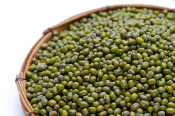 Mung bean on white background.