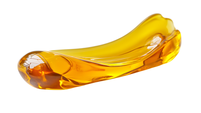 Professional Macro Photography of Yellow Liquid Drops: Close-up Oil Art