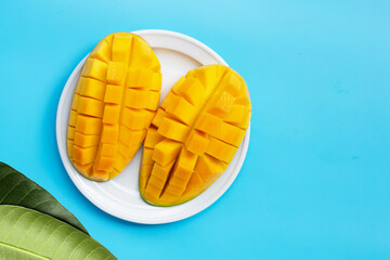 Tropical fruit, Mango  on white background.