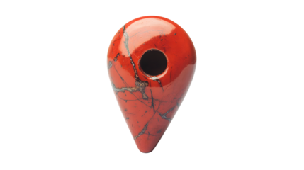 Professional Red Location Pin on White Isolated Background for Maps and Navigation