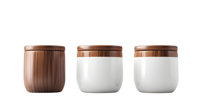 Elegant Modern Kitchen Canisters with Wooden Lids for Stylish Home Organization