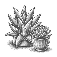  Alovera vector illustrations isolated on a white background