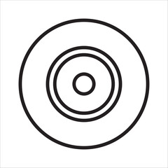 Tyre icon outline vector